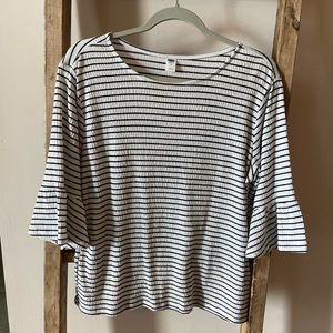 Old Navy Striped Tee with Bell Sleeves